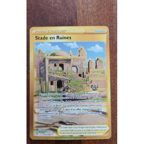 Stade En Ruines 215 196 Dresseur Secr Te Gold - Ultraboost X Epée Et Bouclier 11 Origine Perdue - Coffret De 10 Cartes Pokémon Françaises
