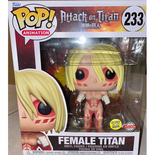 Figurine Funko Pop ! Attaque Des Titans - Attack On Titans - Female Titan - Glow In The Dark- N°233 - Special Edition Funko