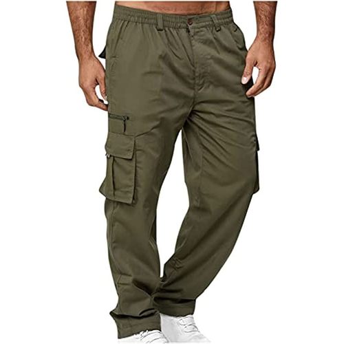 Hommes Pantalons En Coton Pantalons Regular Slim Casual Pure Color Sports Pantalons Avec Poches Outdoor Pantalons Élastiques Taille Pantalons De Sport Printemps Pantalons De Randonnée Pantalons De Randonnée