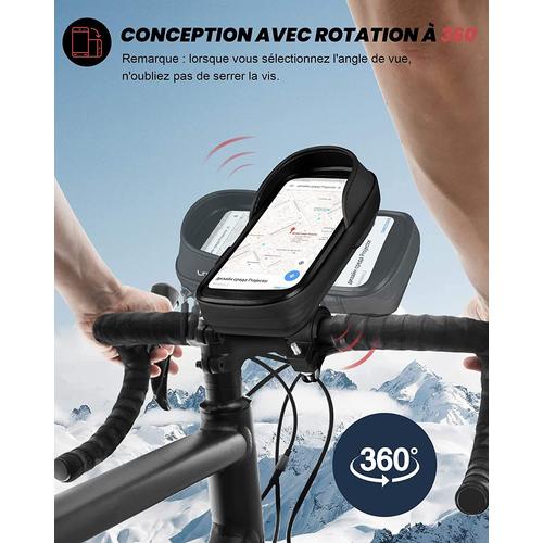 Support Telephone Velo, Porte Telephone Velo, Support Telephone Trotinette  Electrique, Porte Téléphone Vélo Rotation 360° Sacoche Velo Pour Smartphone  Sous 7'', Étanche, Avec Écran Tactile/Pare-Soleil : : Sports et  Loisirs