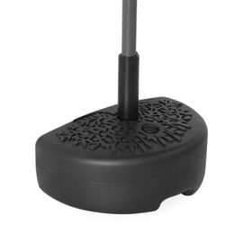 Demi-Pied De Parasol Plastique - Base Remplissable Pour Demi-Parasol. Motif Feuillage. Noir