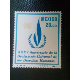 Timbre Mexique Y T 1032 Xxxv Anniversaire De La Déclaration Universelle Des Droits De L'homme 1983 ( 040507 )