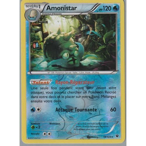 Carte Pokémon - Amonistar - 18/124 - Holo-Reverse - Xy10 Impact Des Destins