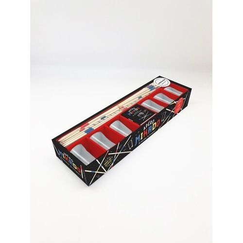 Apéro Mikado - Coffret Avec 1 Jeu De Mikado Géant, 6 Verres À Shot, Et 1 Livret