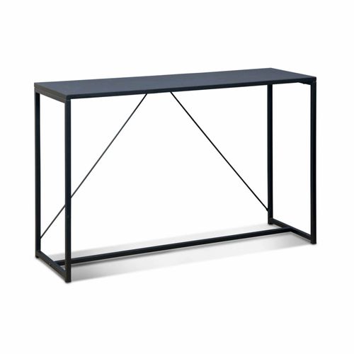 Console En Métal Noir 120 X 39 X 79cm Industrielle 1 Barre De Renfort