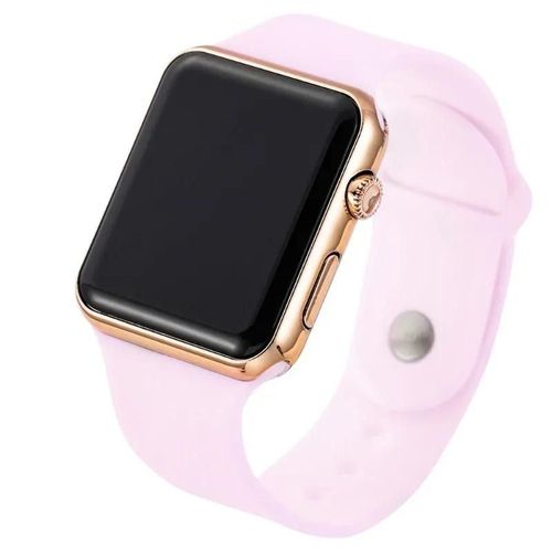 Montre Électronique Carrée À Led Pour Enfants,Montre De Sport Apple Pour Étudiants,Cadeau De Mode Pour Hommes Et Femmes,2024 - Type Rose #B