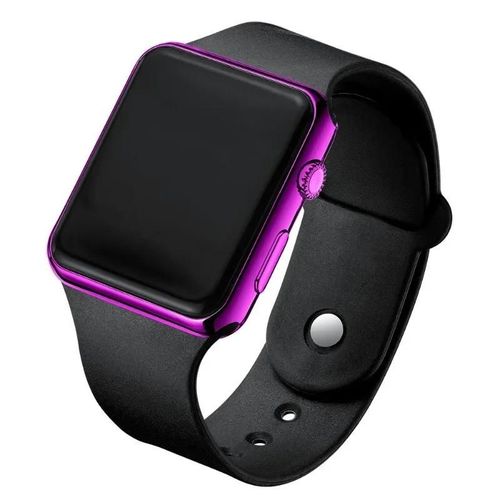 Montre Électronique Carrée À Led Pour Enfants,Montre De Sport Apple Pour Étudiants,Cadeau De Mode Pour Hommes Et Femmes,2024 - Type Rose #A