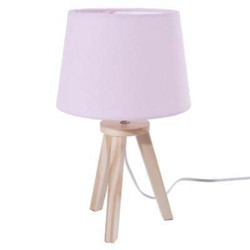 Lampe 3 Pied Bois Rose