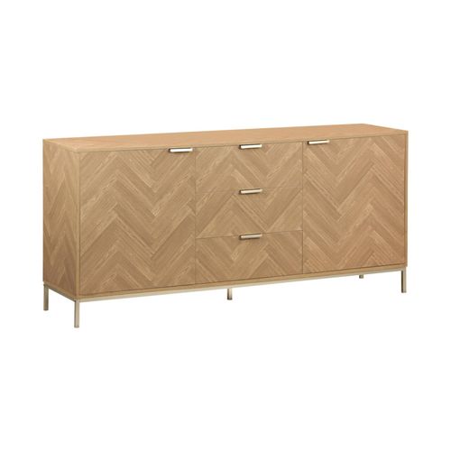 Buffet De Rangement Budapest Deux Portes Deux Étagères Trois Tiroirs L160 X L 40 X H 75cm