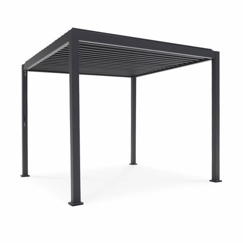 Pergola Bioclimatique Gris Anthracite Triomphe 3x3 M Aluminium À Lames Orientables