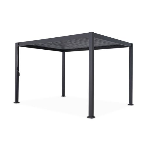 Pergola Bioclimatique Gris Anthracite - Triomphe - 3x4m. Aluminium. A Lames Orientables