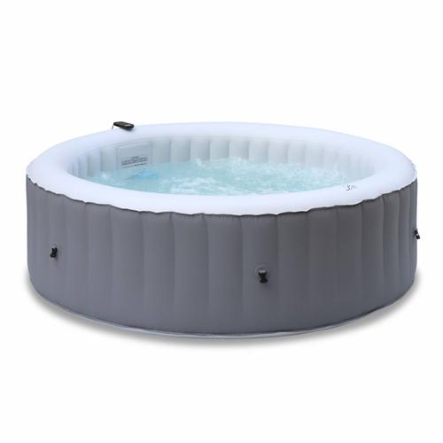 Spa Mspa Gonflable Rond - Kili 6 Gris 6 Places - Système Anti-gel Et De Désinfection Uvc + Bâche