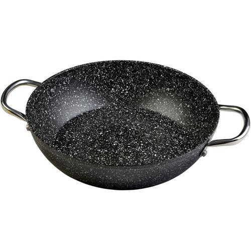 Faitout En Granit Pour Plaque À Induction 28 Cm En Aluminium Forgé 3,7 Litres Anti-Adhérent Pierre Sans Pfoa Rivet Acier Convient Pour Toutes Les Cuisines, Vitrocéramique, Gaz, Four