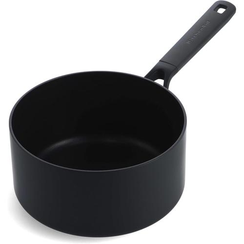 Classic Forged Aluminium Céramique Antiadhésive Anodisée, Sans Pfas, Casserole De 16 Cm/1,5 Litre, Induction, Four, Lave-Vaisselle, Noir