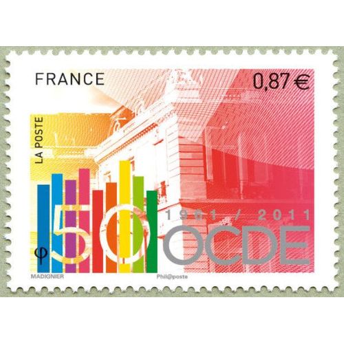 France 2011, Très Beau Timbre Neuf** Luxe Yvert 4563, 50ème Anniversaire De L'organisation De Coopération Et De Développement Economique (Ocde).