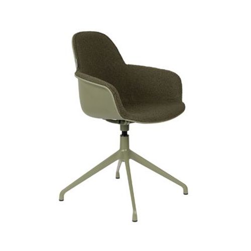 Fauteuil Repas 52x59,2x83,6 Cm En Tissu Et Coque Vert Foncé - Kuip
