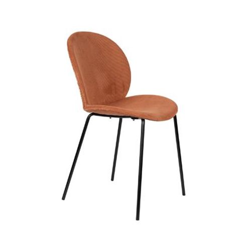 Chaise Repas 53x45x84 Cm En Velours Côtelé Terracotta - Bonnet