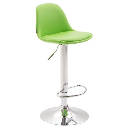 Tabouret De Bar Avec Repose-Pieds Design Moderne Synthétique Vert Pomme Et Métal 10_0000149