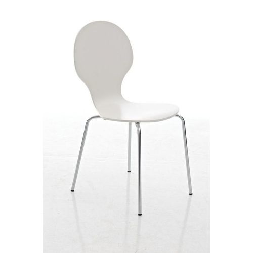 Chaise De Salle À Manger Cuisine Empilable Design Moderne Bois Blanc 10_0000667