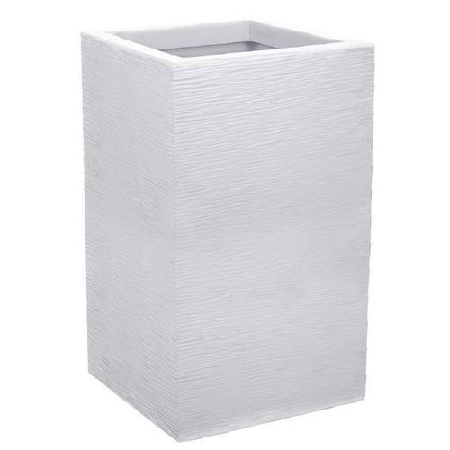 Pot Carré Haut Graphit'up - 36 L - Blanc Cérusé Eda Plastiques