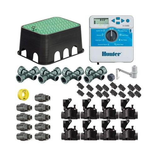 Kit d'arrosage professionnel Hunter-Rain Bird 8 zones 24v pour tuyau de 25mm