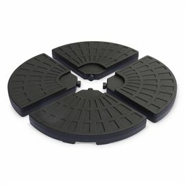 Lot De 4 Dalles Arrondies 48x48cm À Laster - Pour Parasol Déporté Avec Pied Type Croix Base