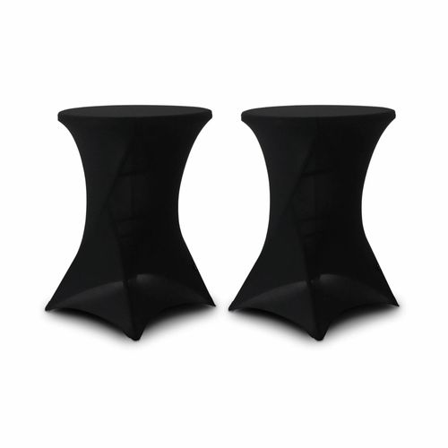 Lot De 2 Housses - Gala - Housses Pour Mange-Debout Ø80 Cm. Polyester. Noir