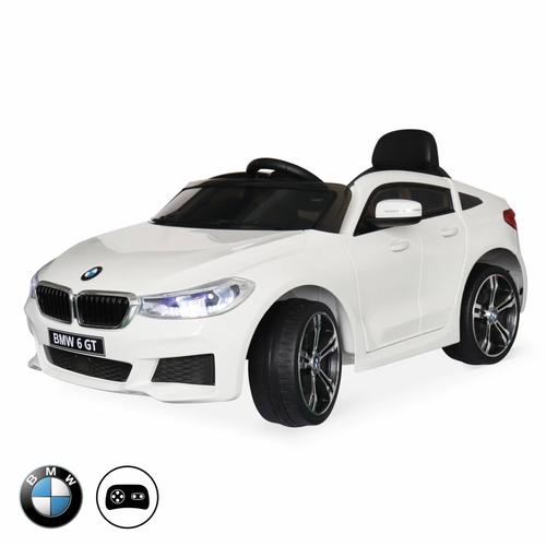 Bmw Série 6 Gt Gran Turismo Blanche Voiture Électrique Pour Enfants 12v 4 Ah 1 Place Avec