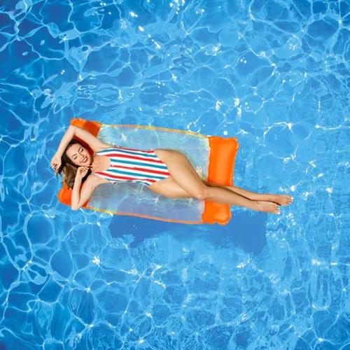 Trade Shop - Hamac Matelas Gonflable Flottant Relax Mer Piscine Fond Filet