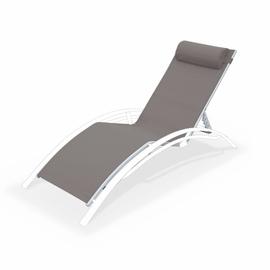 Toile De Remplacement Pour Bain De Soleil Louisa. En Aluminium Et Textilène. Avec Têtière