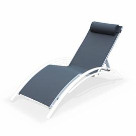 Toile De Remplacement Pour Bain De Soleil Louisa. En Aluminium Et Textilène. Avec Têtière