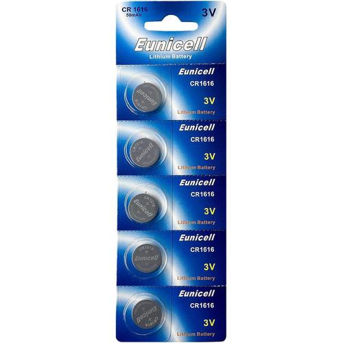 Lot de 5 piles bouton au lithium CR1616 3 V 50 mAh (1 carte blistercard a 5 piles)