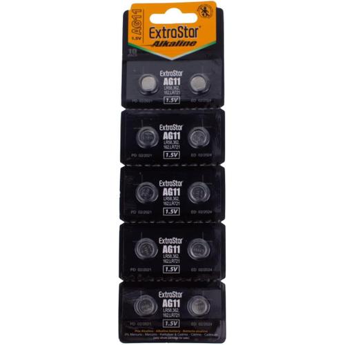 10 piles boutons AG11 1,5 V SR58 LR721 LR58 361/362 SR721