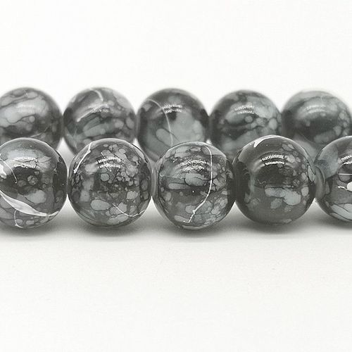 Perles En Verre De Soie Blanche 4/6/8/10mm, Vente En Gros, Perles D'espacement En Vrac, Breloque Peinte Pour La Fabrication De Bijoux Et Collier #20