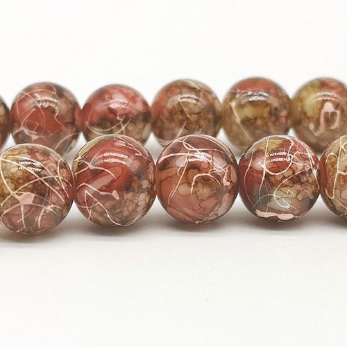 Perles En Verre De Soie Blanche, Vente En Gros, 4/6/8/10mm, Perles D'espacement En Vrac, Breloque Peinte Pour La Fabrication De Bijoux, Bracelet Et Collier À Faire Soi Même, #14