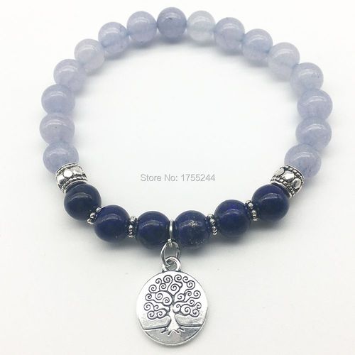 Bracelet De Yoga En Lapis Lazuli Pour Femmes, Bijoux De Charme, Arbre De Vie, Bas Prix, Vente En Gros, Sn1308, 2018