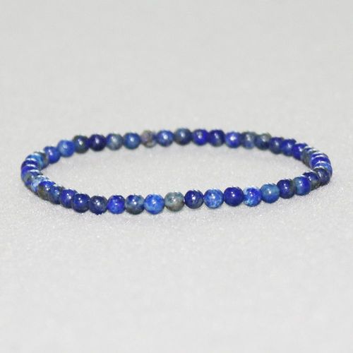 Mini Bracelet En Pierre Lapis Lazuli Naturelle Pour Femmes, Perles Mala De Yoga, 4mm, Vente En Gros