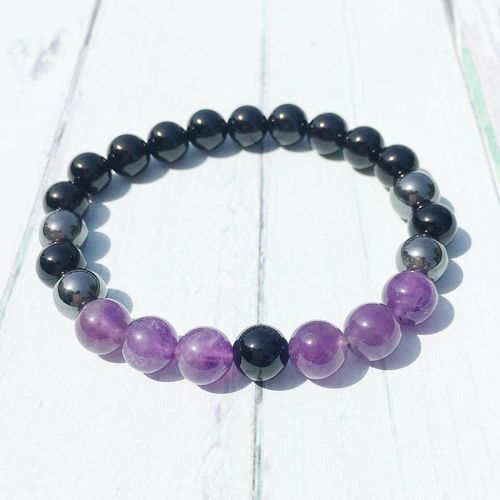 Bracelet En Onyx Noir Pour Femmes, Bijou De Yoga Naturel, Protection De La Terre, Énergie, Pierre Précieuse, 8 Mm