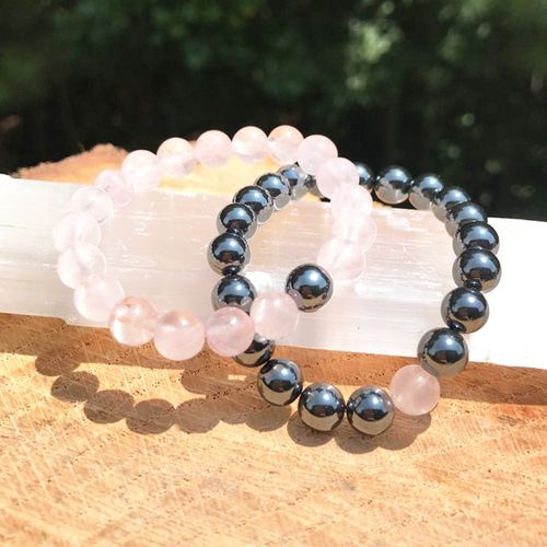 Bracelet En Hématite Rose, Quartz, Énergie De Guérison, Nouveau Design, Pour Hommes Et Femmes, Vente En Gros