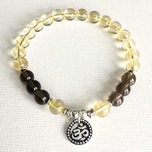 Bracelet De Protection Pour Femmes, 8mm, En Forme De Carré Z Fumé Authentique, De Qualité A, Citrine E, Huile Essentielle