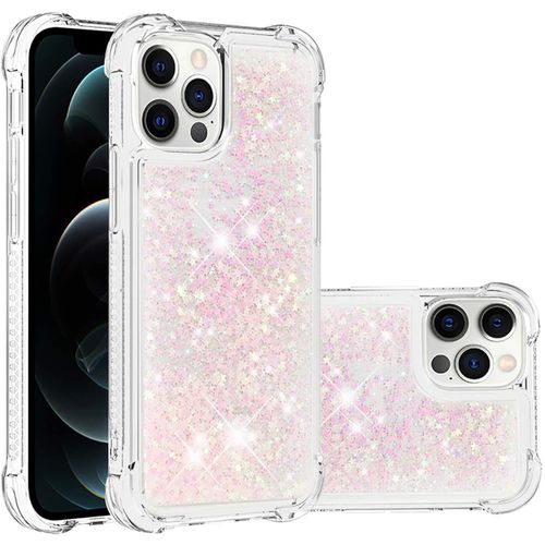 Coque Pour Apple Iphone 12 Pro, Coin Airbag Antichute Sables Mouvants Coque Tpu Bumper Sparkle Case Compatible Avec Apple Iphone 12 Pro. Ybw Star Pink