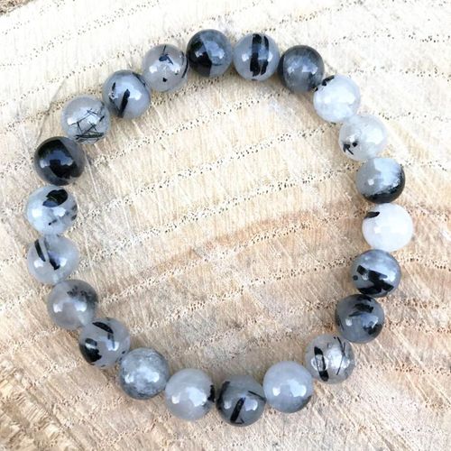 Bracelet Tourmaline Quartz De Qualité A Pour Hommes, Véritable, Énergie De Guérison, Protection Énergétique, Noir, Vente En Gros