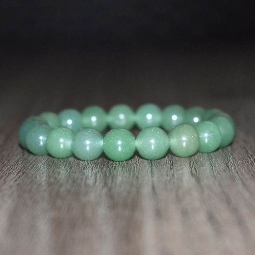 Bracelet Aventurine Verte 10mm Pour Hommes, Nouveau Design, Pierre Précieuse, Perle, C¿Ur, Chakra, Mg1172