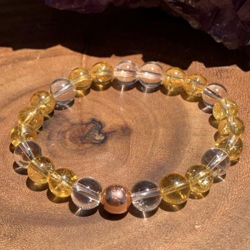 Bracelet En Citrine Naturelle De 8mm, Quartz Clair, Pour La Célébration De L'énergie Solaire, Cadeau De Fête Des Mères, Vente En Gros