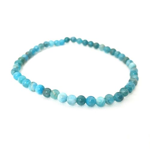 Bracelet En Apatite Bleue De Qualité Aaa, Mini Bracelet En Pierre Précieuse, Nouveau Design, Yoga Mala, Énergie, 4mm, Vente En Gros