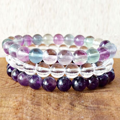 Bracelet Super Sept Chakras Mala, 8mm, Qualité Aa, Fluorite, Quartz Clair, Bijoux De Guérison Pour Tous Les Chakras, Vente En Gros