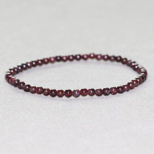 Bracelet En Grenat Naturel De Qualité A, Mini Bijou En Pierre Naturelle, 4mm, Énergie, Inspiration Pour Femmes, Vente En Gros