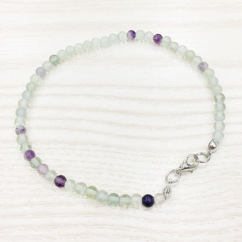 Bracelet De Cheville En Fluorite Verte Fait À La Main, Mini Pierre De Gemme 4mm, Bijoux De Yoga, Nouveau Design, Perles De Mala