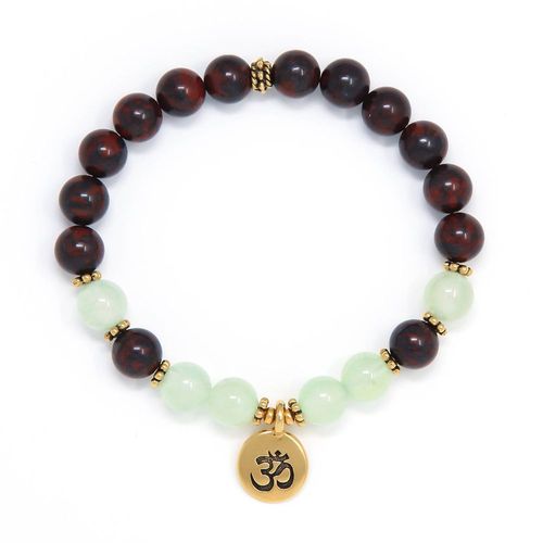 Bracelet De Yoga En Cornaline Pour Femmes, Cristaux D'aventurine Verte Naturelle, Tourmaline Noire, C¿Ur, Chakra, Vente En Gros