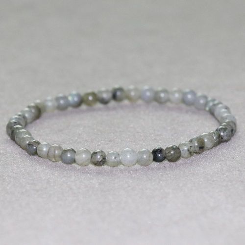 Mini Bracelet En Pierre Précieuse De 4 Mm Pour Femmes, En Labradorite, Noir, Pour Le Yoga, Protection Énergétique Mala, Vente En Gros